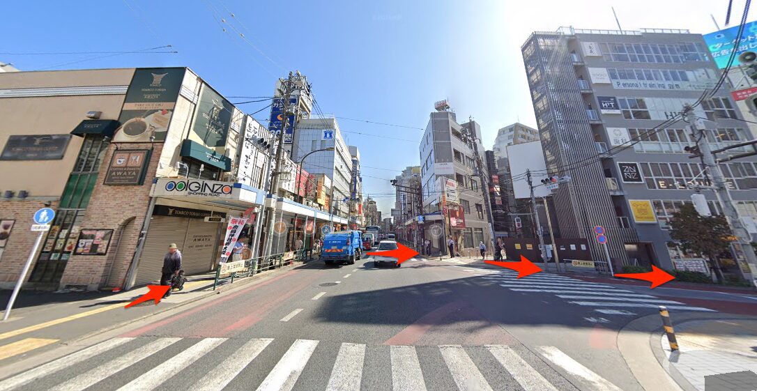 大井町駅を出て南へ進む