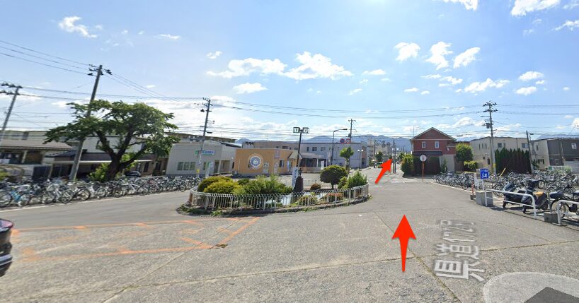 JR北山形駅東口を出て県道172号を東へ進む