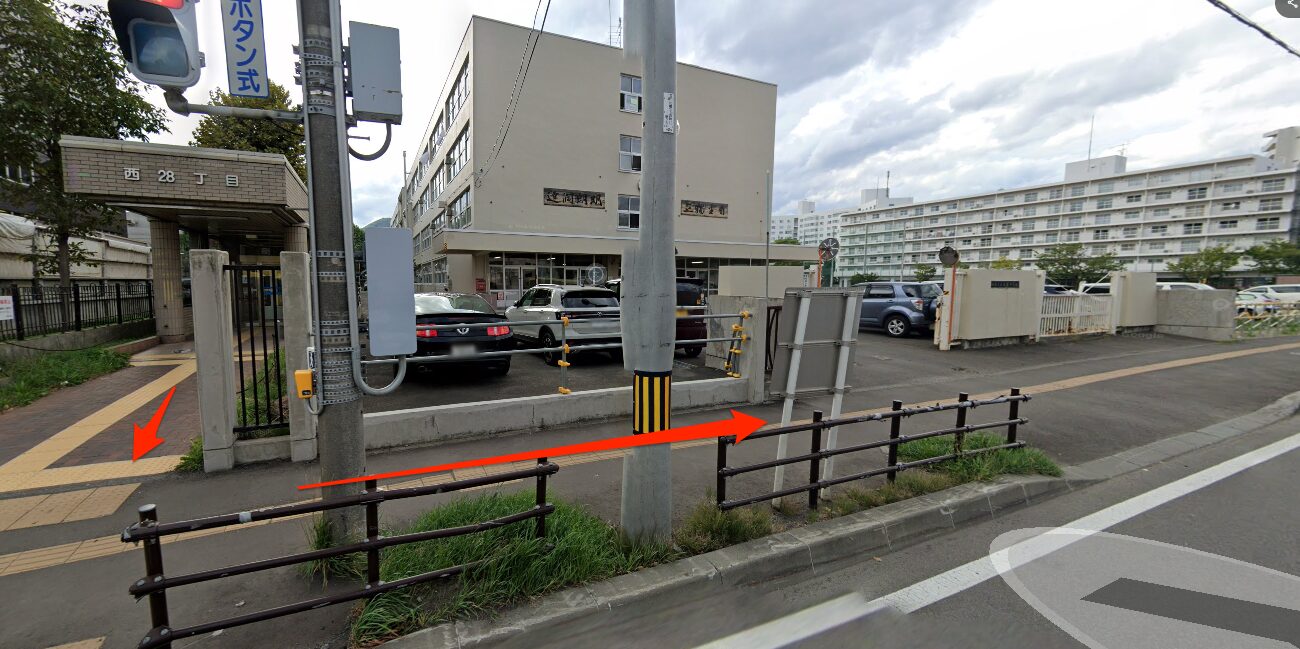 西28丁目駅から北へ向かう
