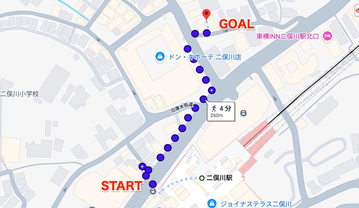 BEYOND（ビヨンド）二俣川店に二俣川駅から徒歩で行くときの流れ